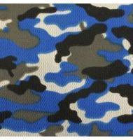 Camouflage Print Dimple Mesh Royal